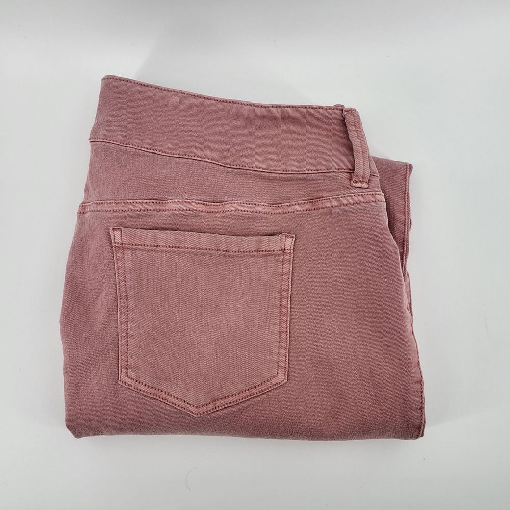 Torrid Denim Rose Pink Cropped Ankle Zipper Plus Size‎ Jeans  20S Short stretch